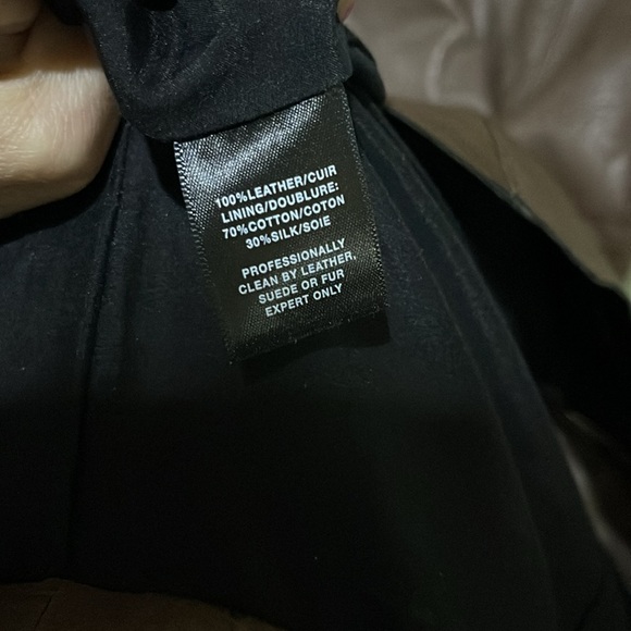 Lafayette 148 Leather Dress Brown Size Medium Preloved - Picture 5 of 6